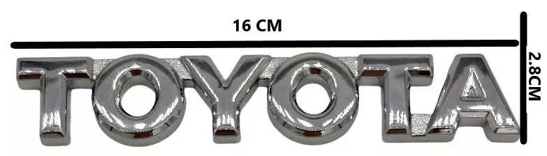 LOGO PORTALON (PALABRA) TOYOTA GRANDE 16X2.8 CM