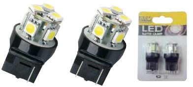 AMPOLLETA T19 8 LED BLANCA 12V 1 CONTACTO BRM